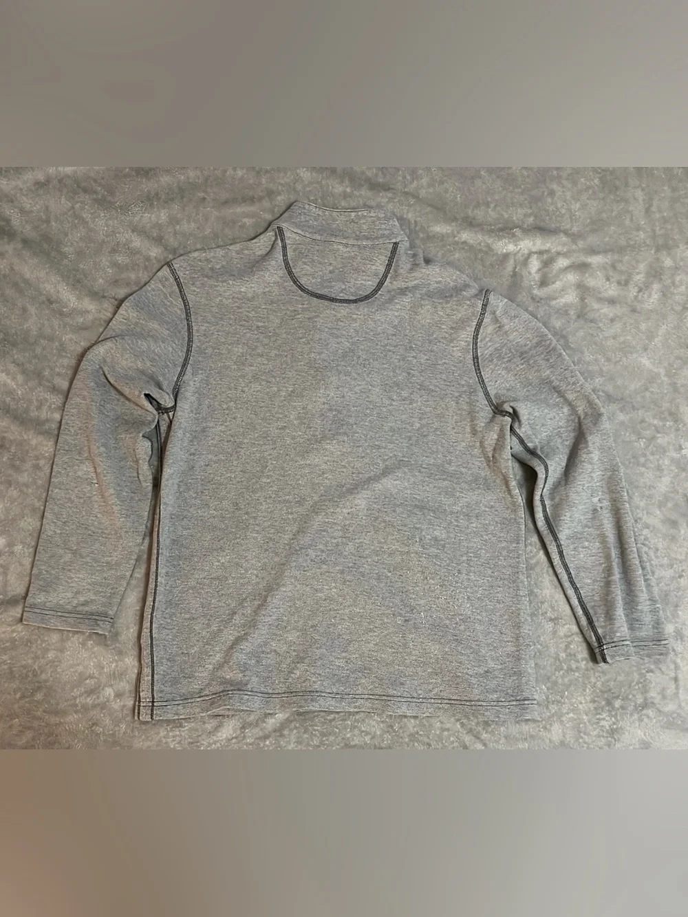 Kirkland Signature Mens Medium Gray Quarter Zip Pullover Sweater Knit Jacket